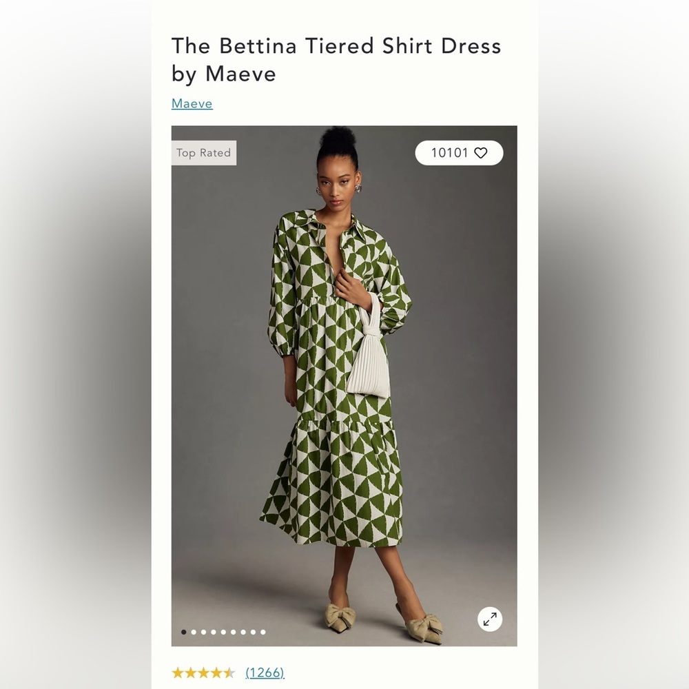 Anthropologie The Bettina Tiered Shirt Dress by Maeve Petite XL